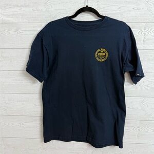 Vans Men’s Navy Blue Short Sleeve Tee Shirt with Logo. Size M